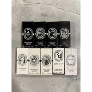 9 Diptyque Perfume Samples- NIB- See Description For Scents